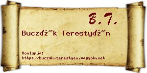Buczák Terestyén névjegykártya